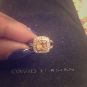 David Yurman Petite Albion Ring With Citrine Stone